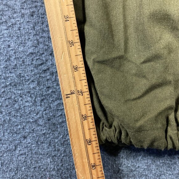 Forever 21 Linen Blend Cargo Pants Womens XL Extra Large Olive Green Parachute - Picture 7 of 11